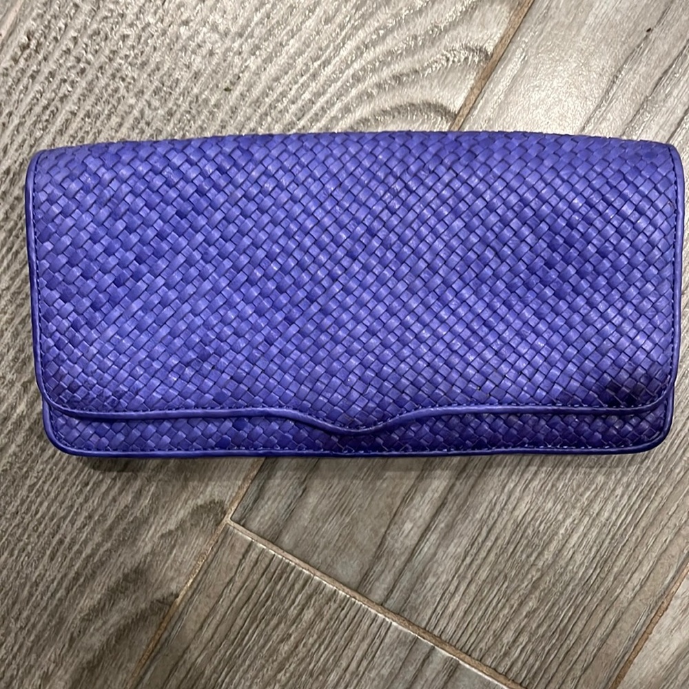 Rebecca Minkoff braided leather clutch.